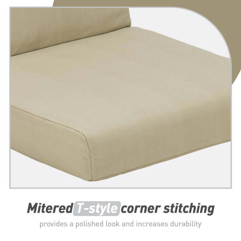 Aoodor Patio High Back Chair Cushions Set of 2