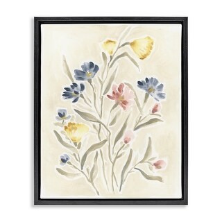Stupell Cottage Posey Bunches Framed Floater Canvas Wall Art Design By ...