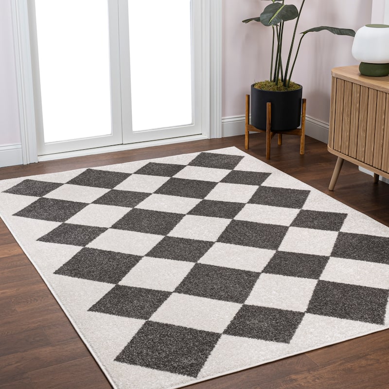 JONATHAN Y Porter Classic Geometric Diamond Pattern Rug