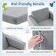 preview thumbnail 3 of 4, 2-in-1 Toddler Fold out Couch Children's Convertible Sofa to Lounger