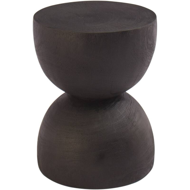 Kluane Swirling Tones Side Table - 18" Black
