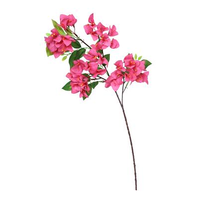 Set of 4 Magenta Artificial Bougainvillea Flower Stem Spray 30in - 30" L x 10" W x 5' DP