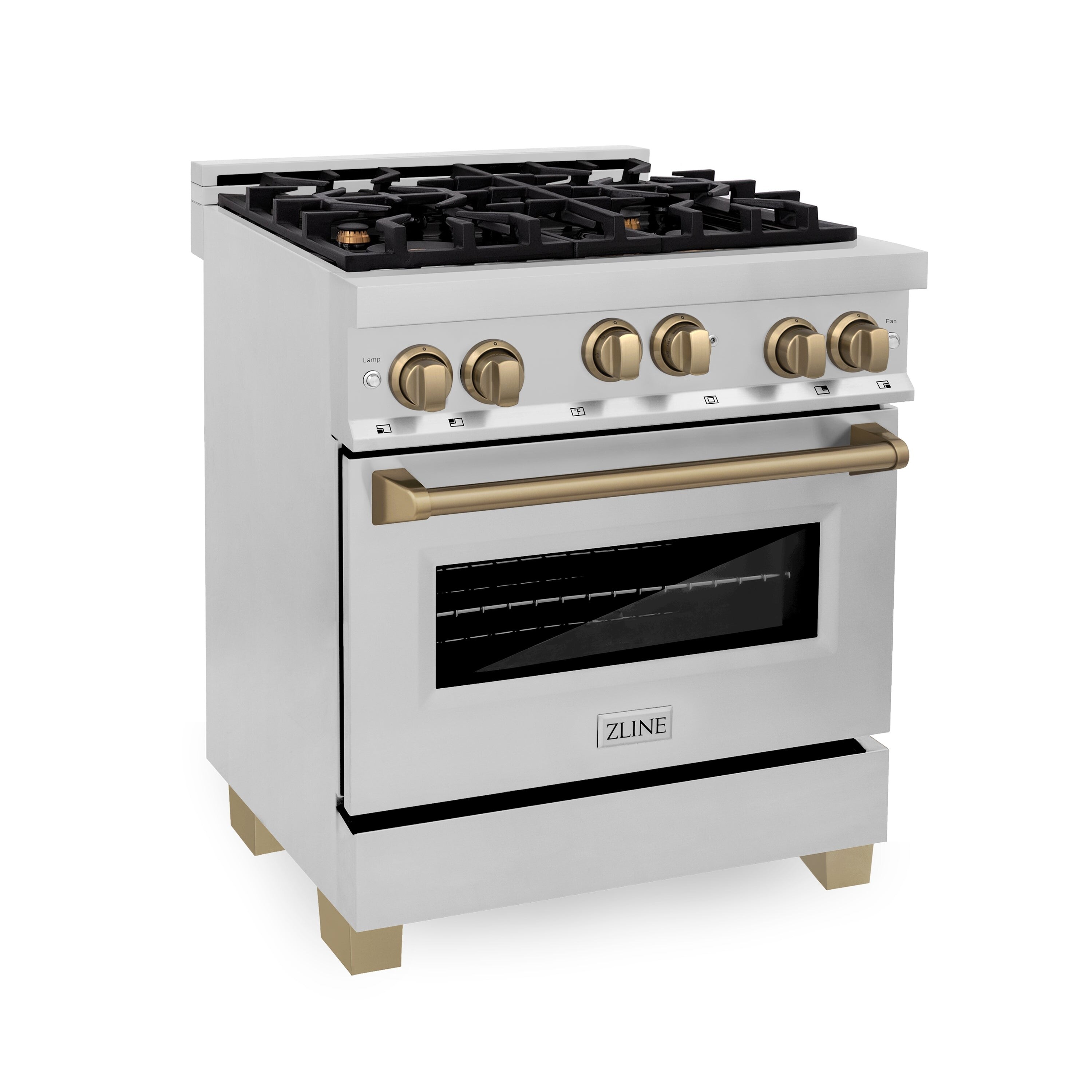 Zline Kitchen and Bath Autograph Edition 30" 4.0 cu. ft. Dual Fuel Range with Gas Stove and Electric Oven in Fingerprint Resistant Stainless Steel