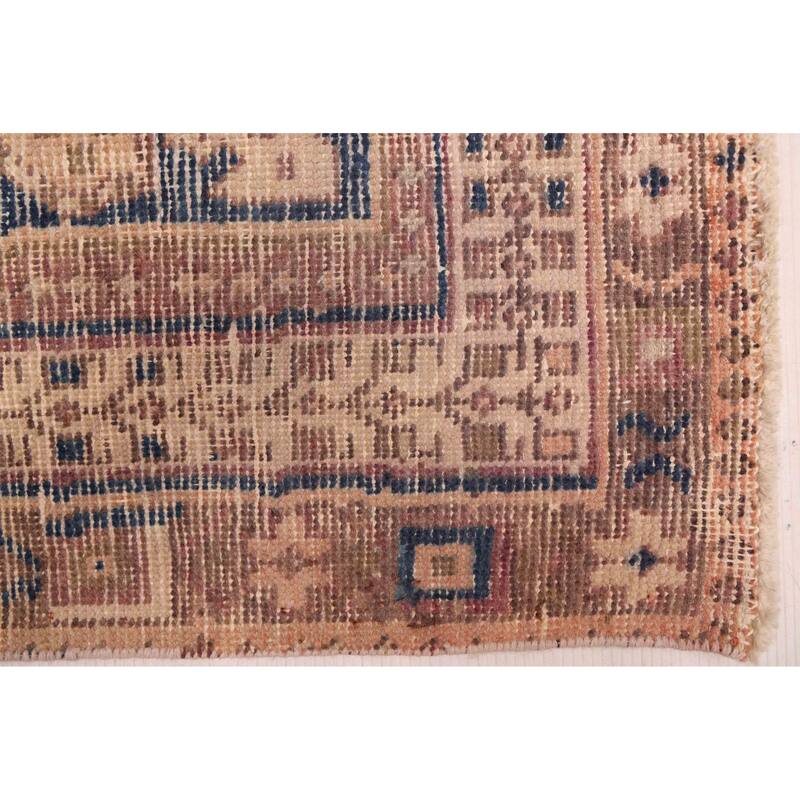 ECARPETGALLERY Hand-knotted Antalya Vintage Navy, Tan Wool Rug - 4'11 x 7'2
