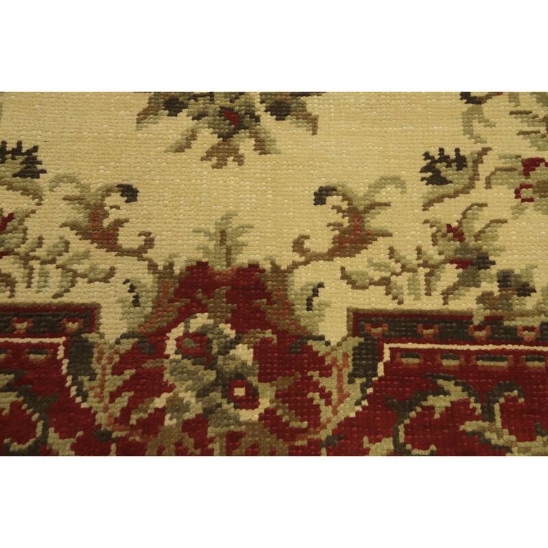 Victorian Style Floral Indian Area Rug 6x8 - 7' 10'' X 5' 9''