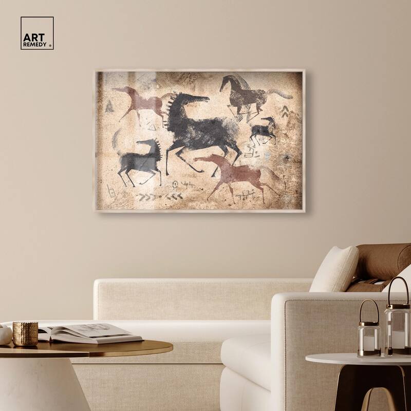 Cave Drawing Horses Shadowbox by Art Remedy