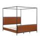 Christopher Knight Home - Alice Modern PU Upholstered King Canopy Bed Frame with Iron Legs