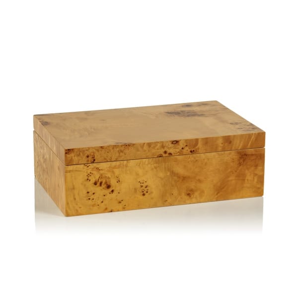 slide 6 of 6, Dubbo Burl Wood Design Decorative Box 10" x 6.5" x 2.5"
