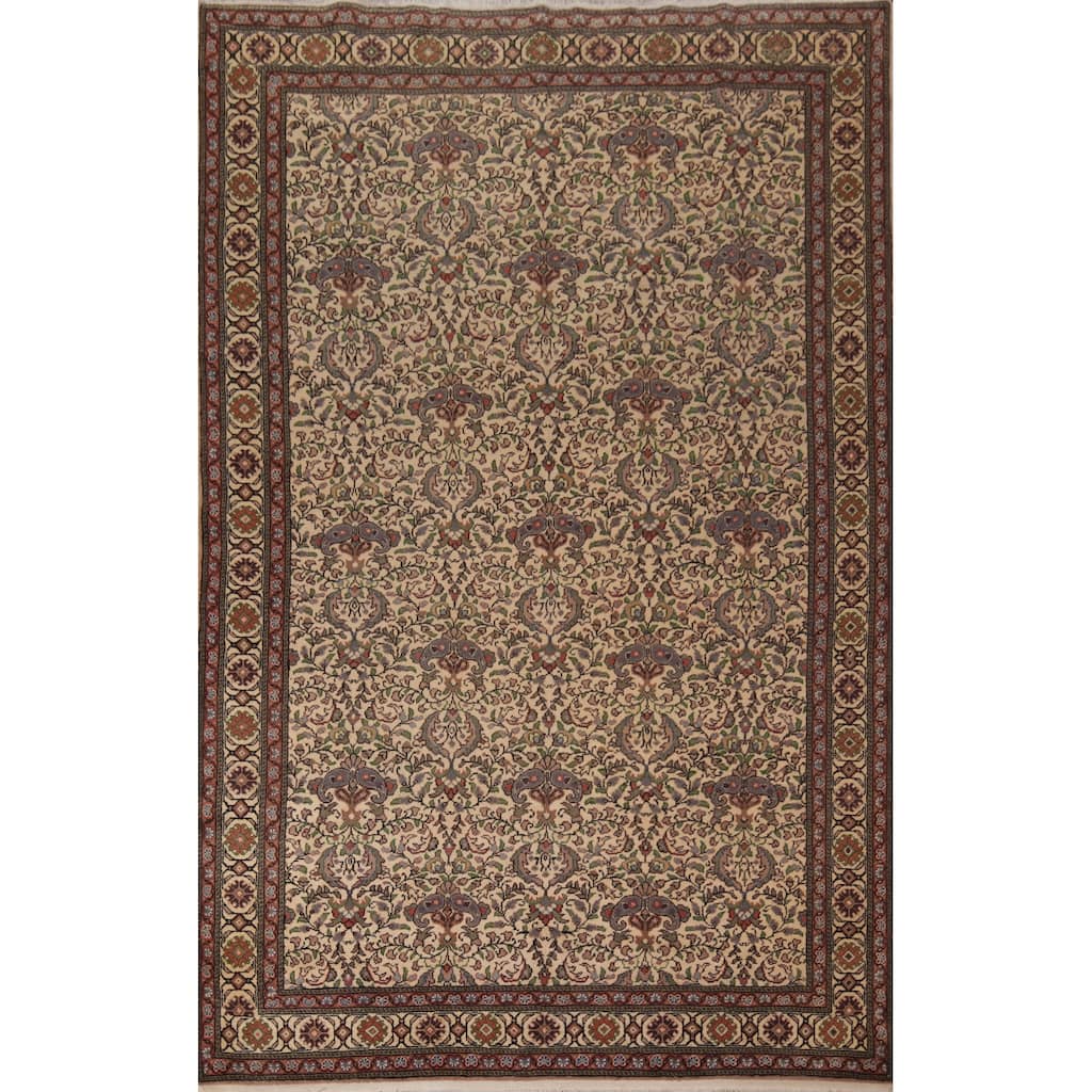 Anatolian Turkish Vintage Rug Handmade Oriental Bedroom Wool Carpet - 6'6" X 9'6"