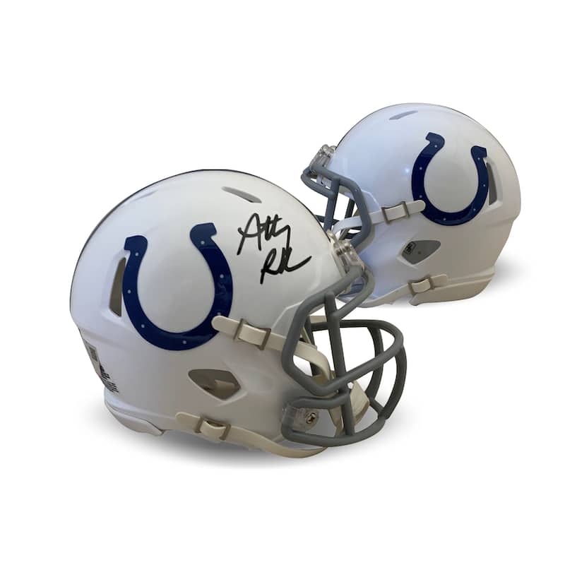 Anthony Richardson Autographed Indianapolis Colts Signed Football Mini Helmet Fanatics Authentic COA - 8'6" x 11'6"