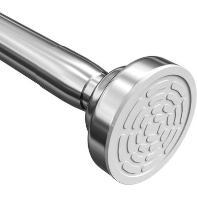 Shower Curtain Rod,1 Inch Diameter Adjustable Spring Tension Curtain Rod, 304 Stainless Steel Shower Rod,Never Rust Non-Slip