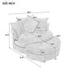 preview thumbnail 4 of 57, Roomfitters Modern 360° Swivel Barrel Chair with Hidden Storage Ottoman, Chenille Upholstery and Four Pillows