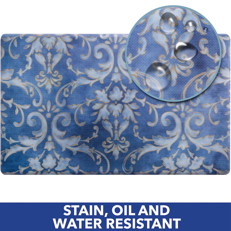 SoHome Cozy Living Watercolor Damask Anti-Fatigue Kitchen Mat