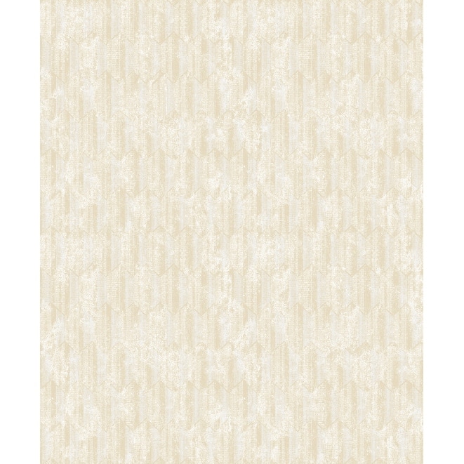 Decorline Kendall Champagne Geometric Wallpaper - 21in x 396in x 0.025in