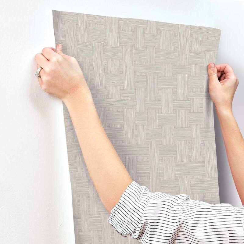York Wallcoverings Basketry Dove Grey Wallpaper