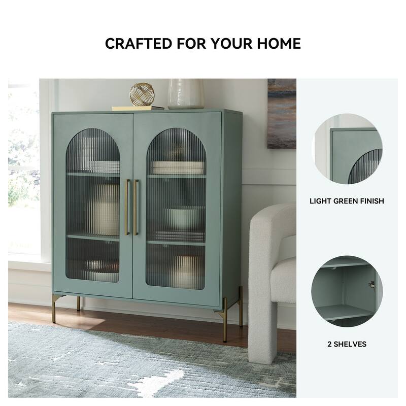 Signature Design by Ashley Adwen Light Green Accent Cabinet - 40" W x 16" D x 48" H