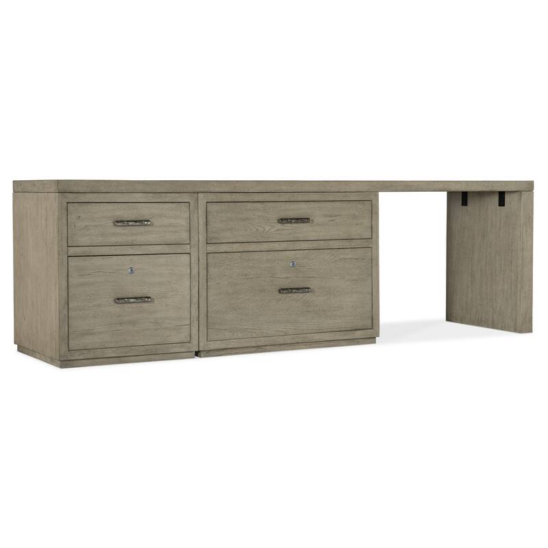 Hooker Furniture 6150-10928 96" Wood Veneer 4 Drawer Writing Desk - Medium Wood