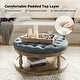 preview thumbnail 4 of 14, Illyria Transitional Multifunctional Tufted 35.5" Shabby Chic Storage Ottoman Table with Spindle Legs by HULALA HOME