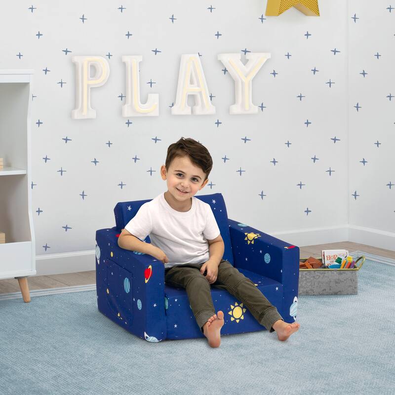 Delta Children Cozee Flip-Out Chair - 2-in-1 Convertible Chair to Lounger for Kids