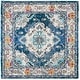 preview thumbnail 59 of 161, SAFAVIEH Monaco Lillie Boho Medallion Distressed Area Rug 11' Square - Navy/Light Blue