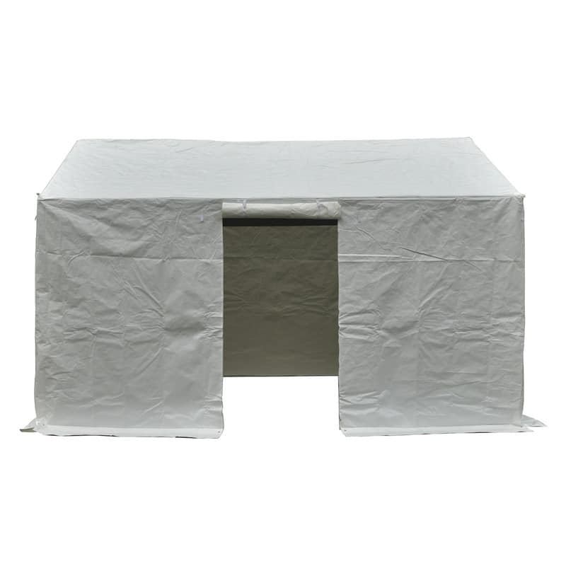 Domi 8' x 8' Universal Winter Gazebo Cover, All Season Waterproof Enclosed Cover with Sidewalls & Ventilated Mesh Windows, White