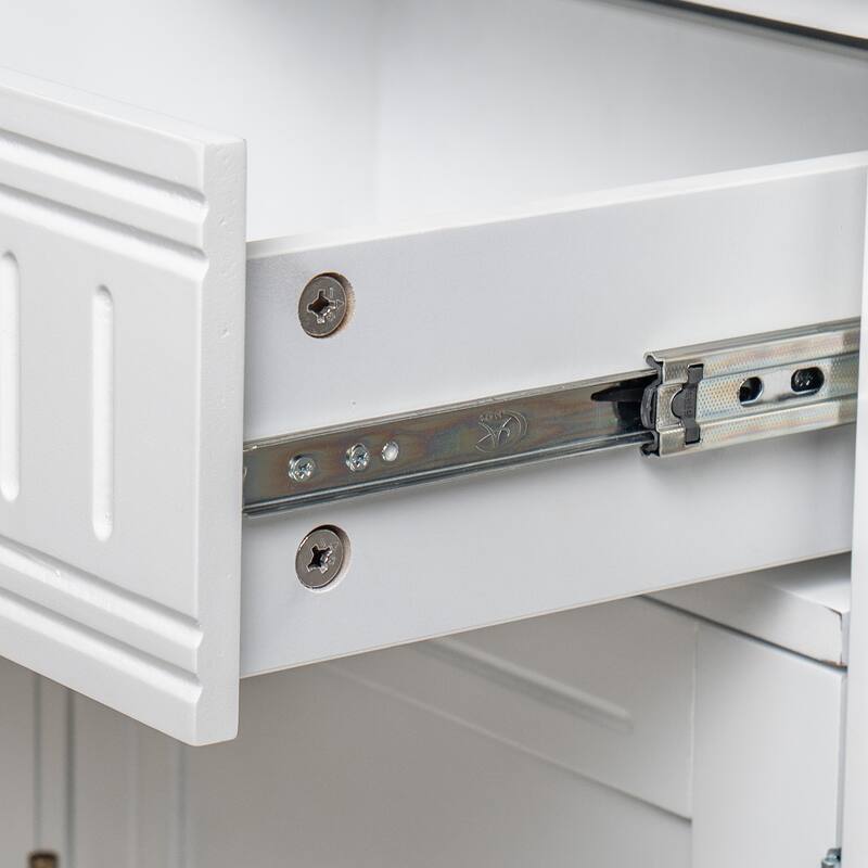 48" Sideboard Buffet Cabinet with 3 Doors and 3 Drawers, Modern Buffet Table Coffee Bar Storage Cabinet with Adjustable Shelves