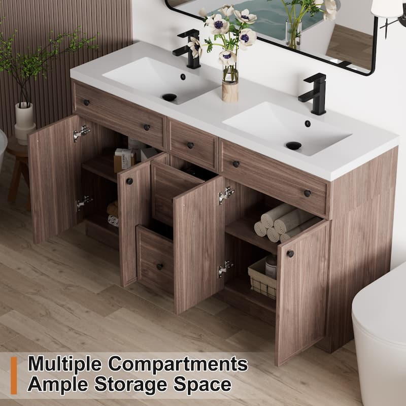 36"/48"/60"/72" Bathroom Vanity Set with Sink & Faucet