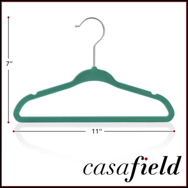 dimension image slide 4 of 9, 50 Velvet 11" Baby Hangers by Casafield