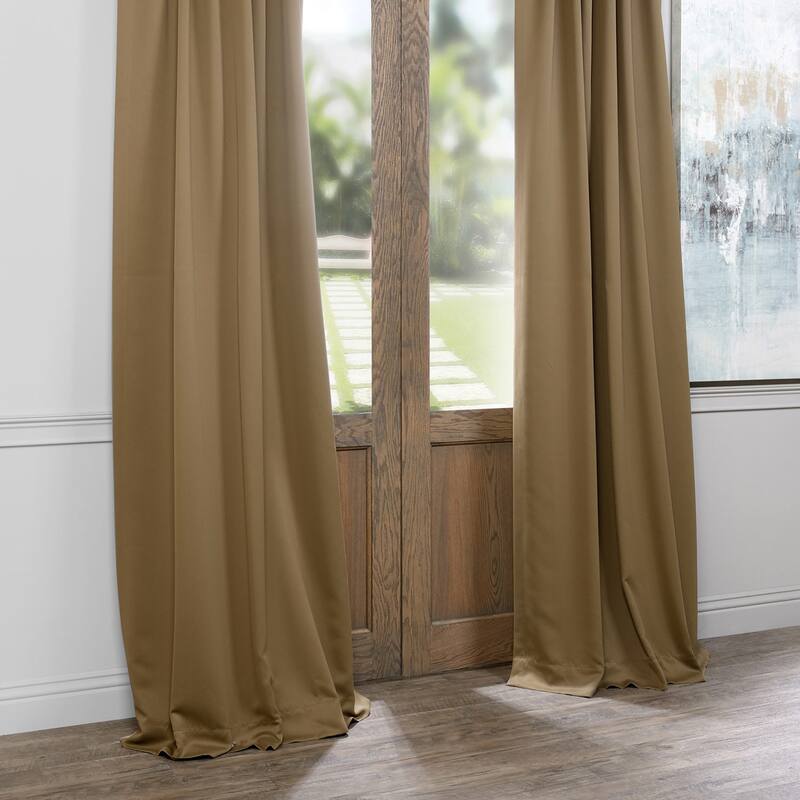 Exclusive Fabrics Room Darkening 120-inch Curtain Panel Pair (2 Panels)