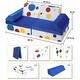 preview thumbnail 14 of 28, 10-Piece Modular Convertible Kids Play Couch Sofa Set with Removable Velvet Covers