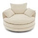 preview thumbnail 2 of 34, 360° Swivel Accent Barrel Chair with Dual-Layer Cushions by Harper&Bright Designs