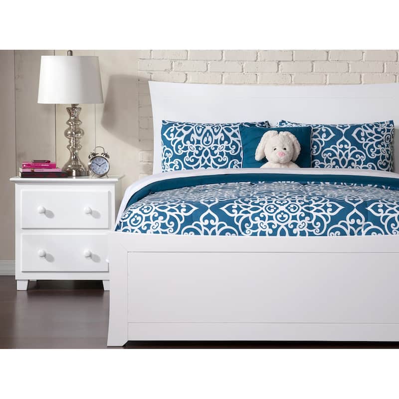 Metro Full Bed with Matching Footboard in White