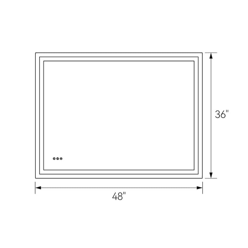 Topcraft LED Aluminum Framed Wall Mounted Bathroom Mirror