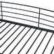 preview thumbnail 11 of 10, Curved Metal Frame Loft Bed with L-shaped Desk, Ladder - Loft Bed Shelves Underneath with Sockets, USB Ports, Wireless Charging
