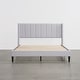 preview thumbnail 45 of 70, Spruce & Spring Eleanor Upholstered Platform Bed Frame with Vertical Stripe Headboard