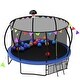 preview thumbnail 9 of 7, 12FT Recreational Kids Trampoline with Safety Enclosure Net, Ladder and Flag Parts