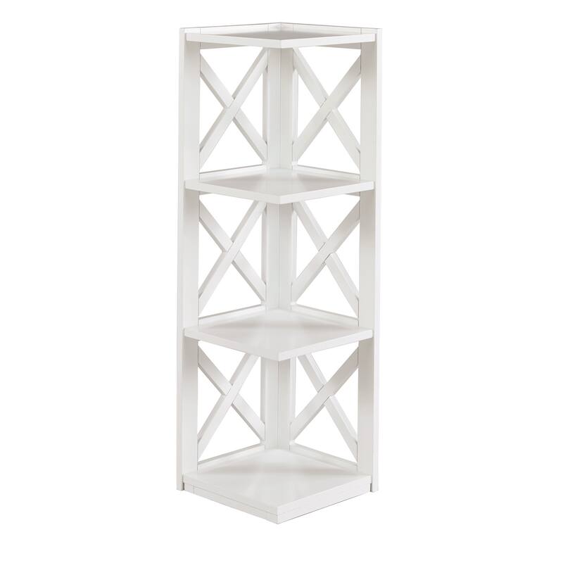 Kelsey X-Frame 3-Shelf Bookcase by iNSPIRE Q Classic - White