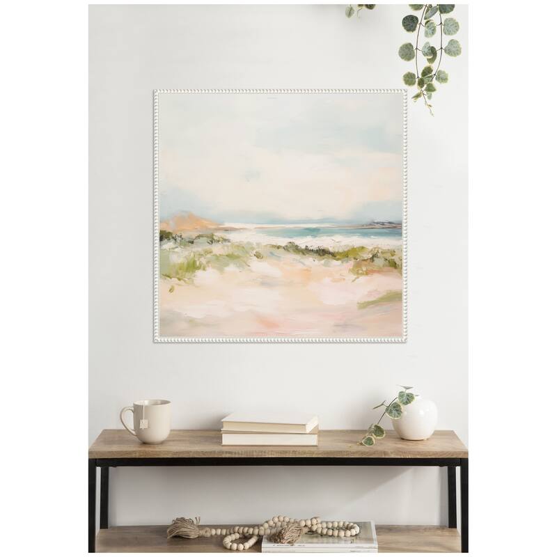 Kate and Laurel Tranquil Landscape III Square by Amy Lighthall Framed Canvas Wall Art Print