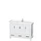 Option White, Carrara Cultured Marble Top, Chrome Trim