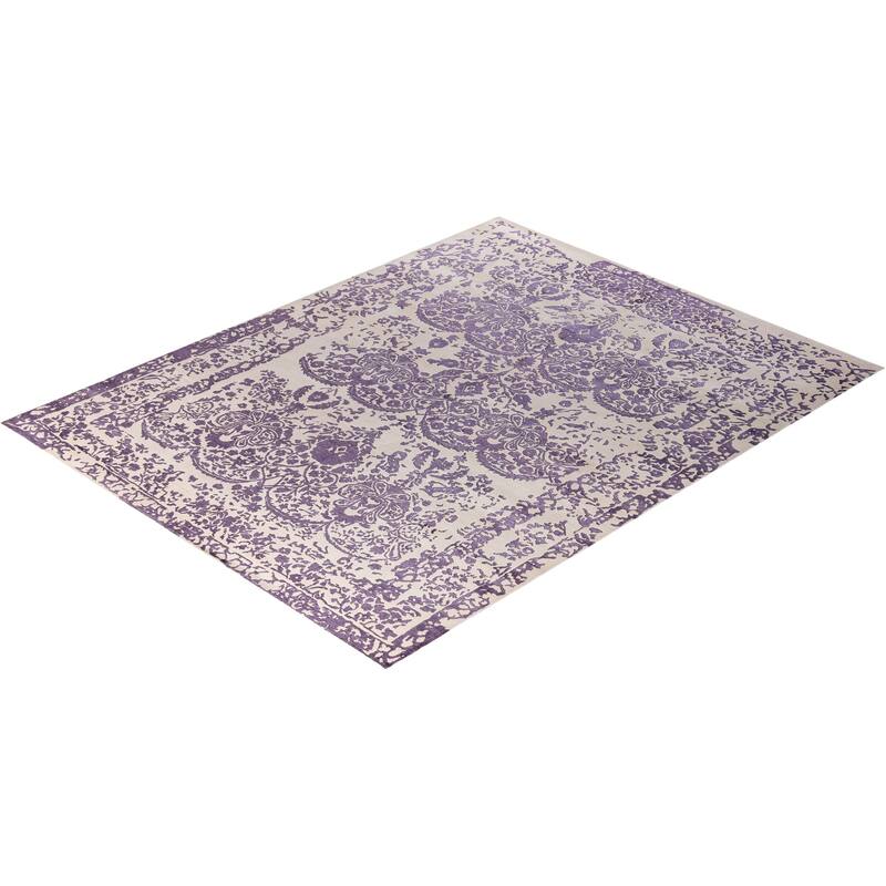 Ikat One-of-a-Kind Hand-Knotted Area Rug - Beige, 8' 1" x 10' 0" - 8' 1" x 10' 0"