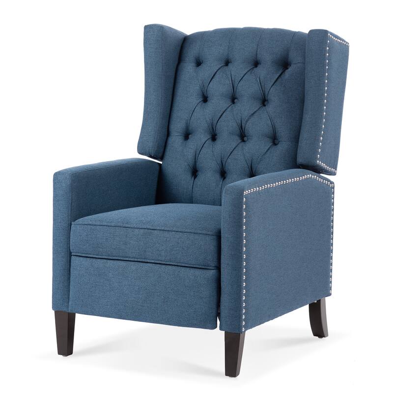 Christopher Knight Home Upholstered Wing Back Push Recliner Chair
