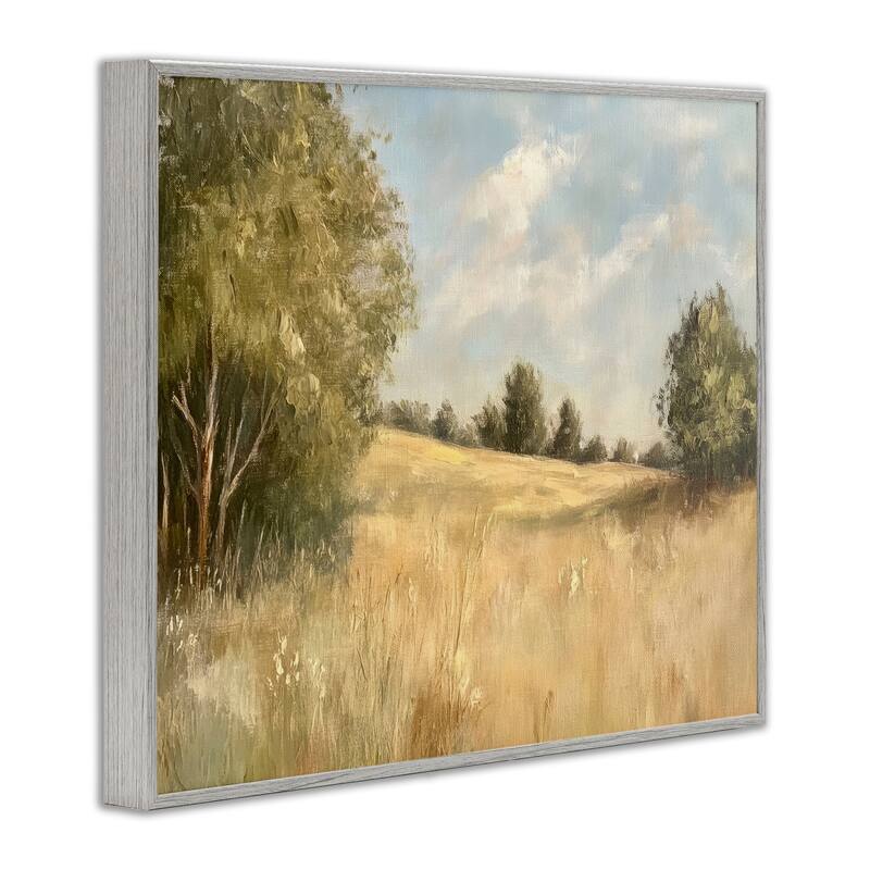 Stupell Classic Country Field Framed Giclee Art Design By Petal Prints Design