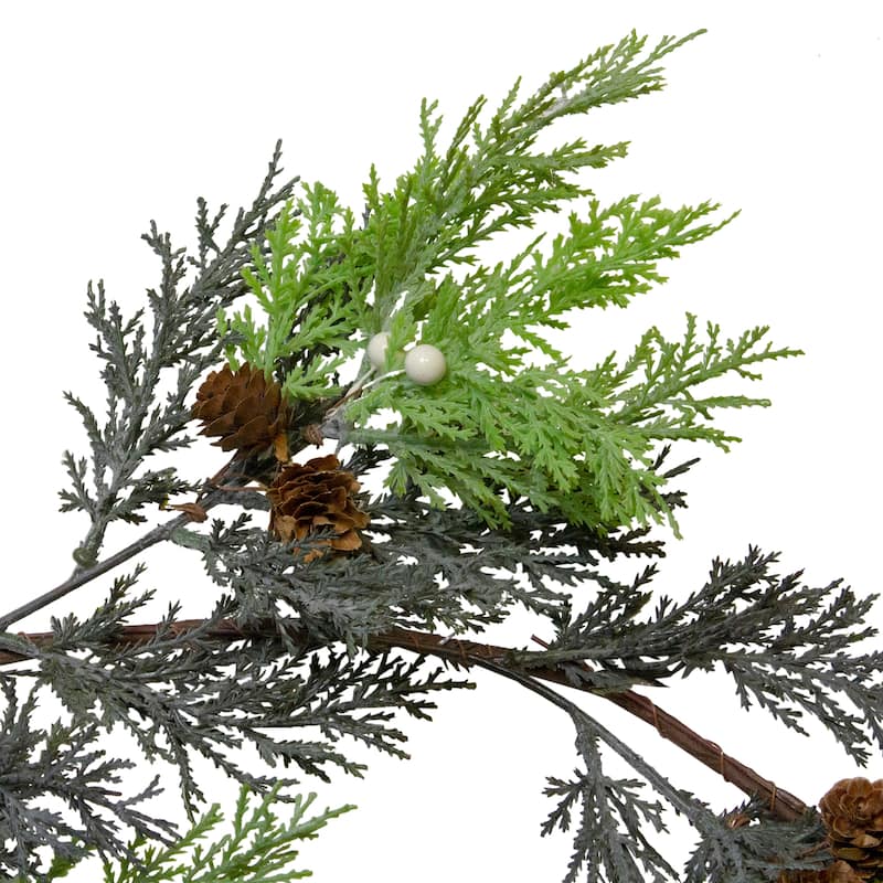 5' Berry Cedar and Pine Cone Artificial Christmas Garland - Unlit