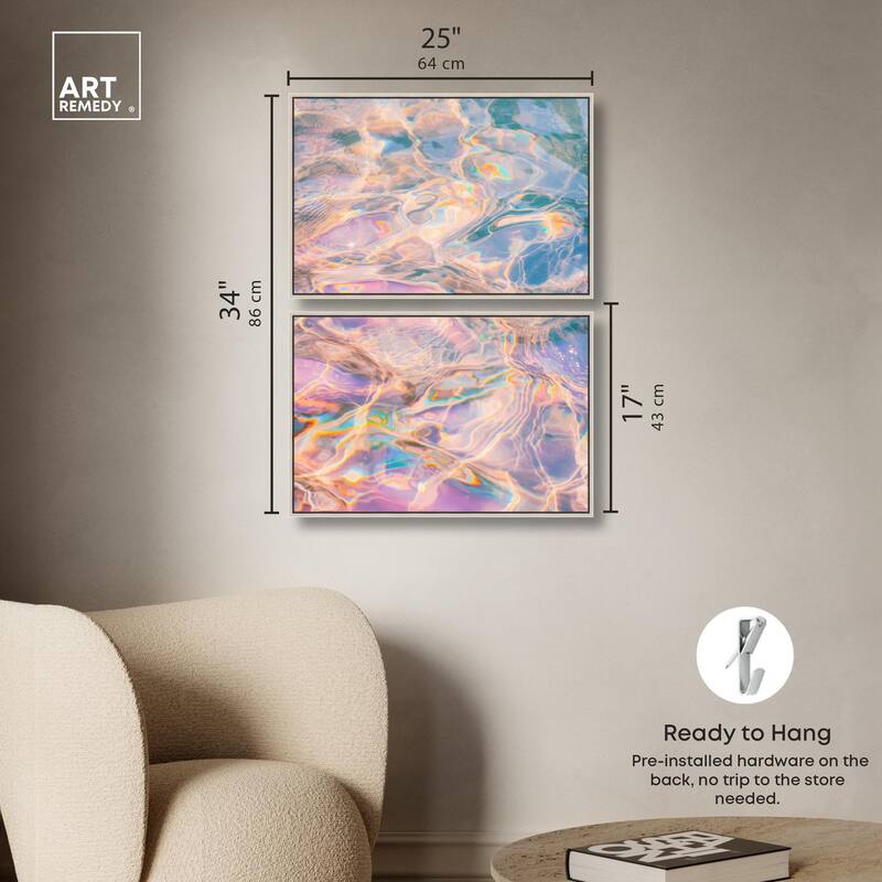 Metallic Drift II Canvas Set of 2 by Art Remedy