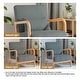 preview thumbnail 21 of 141, 25" W Mid Century Upholstered Wood Accent Chair with Pillow set of 2