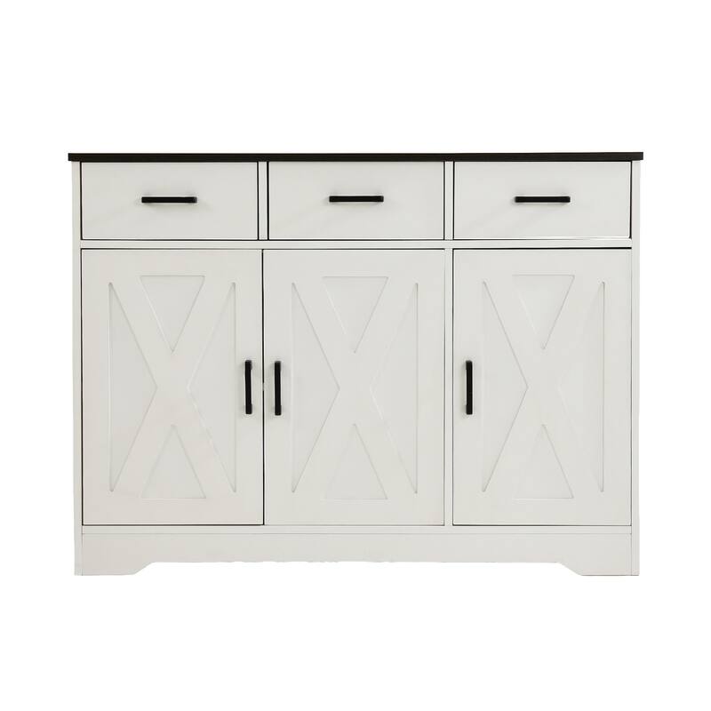 Traditional 3 Drawer Sideboard Storage Cabinet