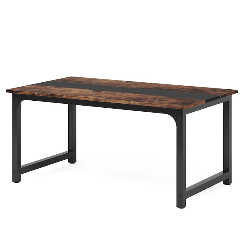 63 Inches Industrial Kitchen Dining Table - 63" L x 31.5" W x 29.13" H