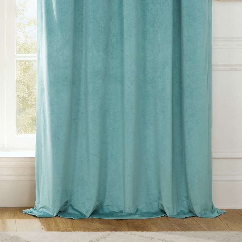 Exclusive Fabrics Signature Velvet Blackout Curtain 108 Inches Long (1 Panel)