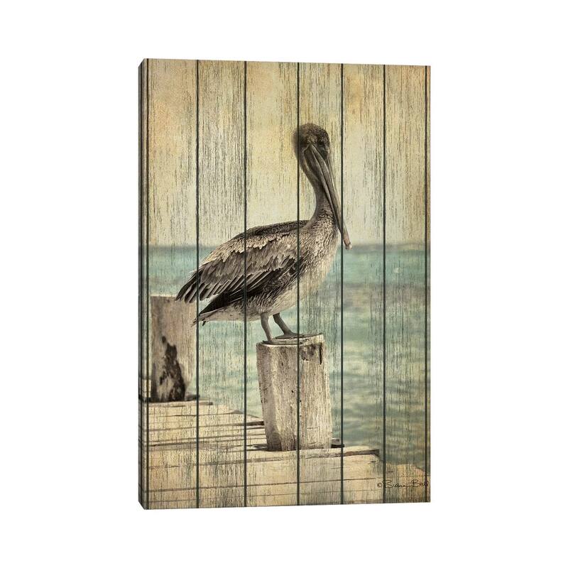 iCanvas "Vintage Pelican I" by Susan Ball Canvas Print