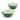 Fitz and Floyd Set of 2 Sicily Green Serving Bowls
